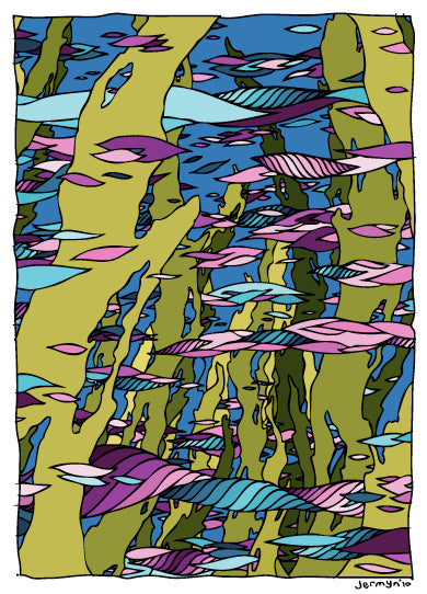 "Kelp forest" - digital art from sketch
