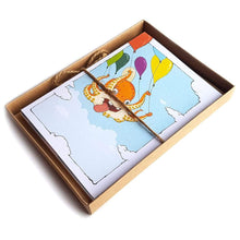 Load image into Gallery viewer, Organic Devolution Animal Life five note card box set inside view