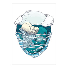 Load image into Gallery viewer, Organic Devolution Bear and Whale note card front