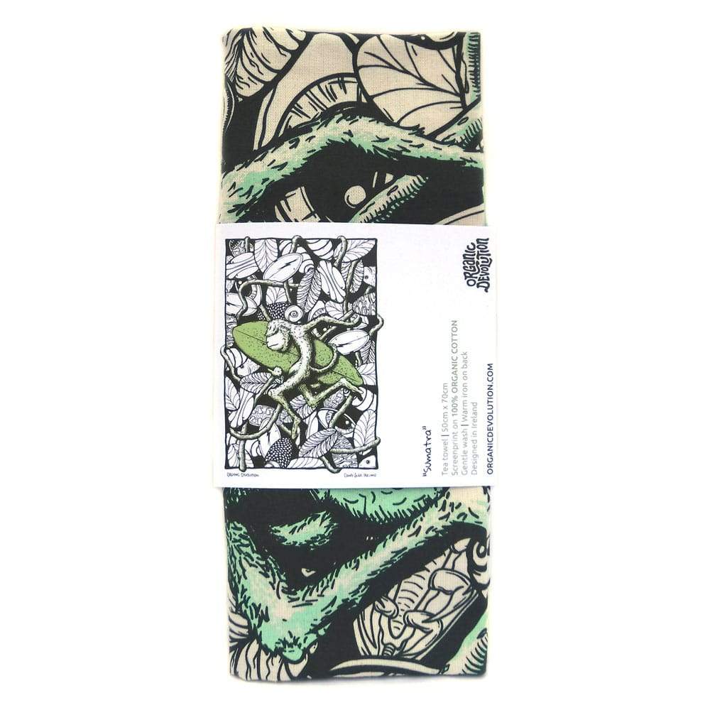 Devolution Monkey Organic Devolution Sumatra Monkey Tea Towel Art Hanging